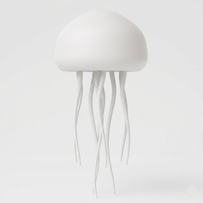 LED jellyfish night light, white dome and hanging tentacles (no base)