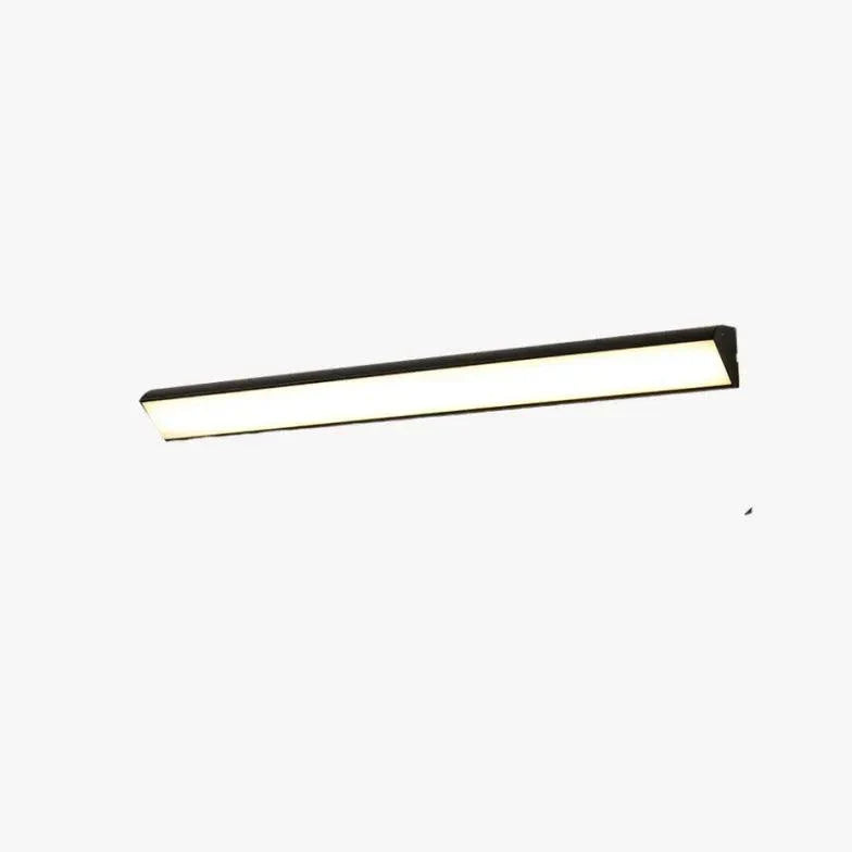 Black linear LED outdoor light bar with slim rectangular housing